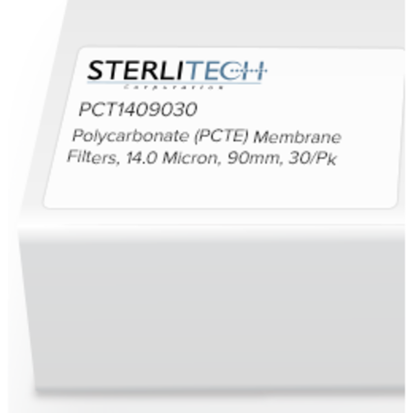 Sterlitech Polycarbonate (PCTE) Membrane Filters, 14.0 Micron, 90mm, PK30 PCT1409030